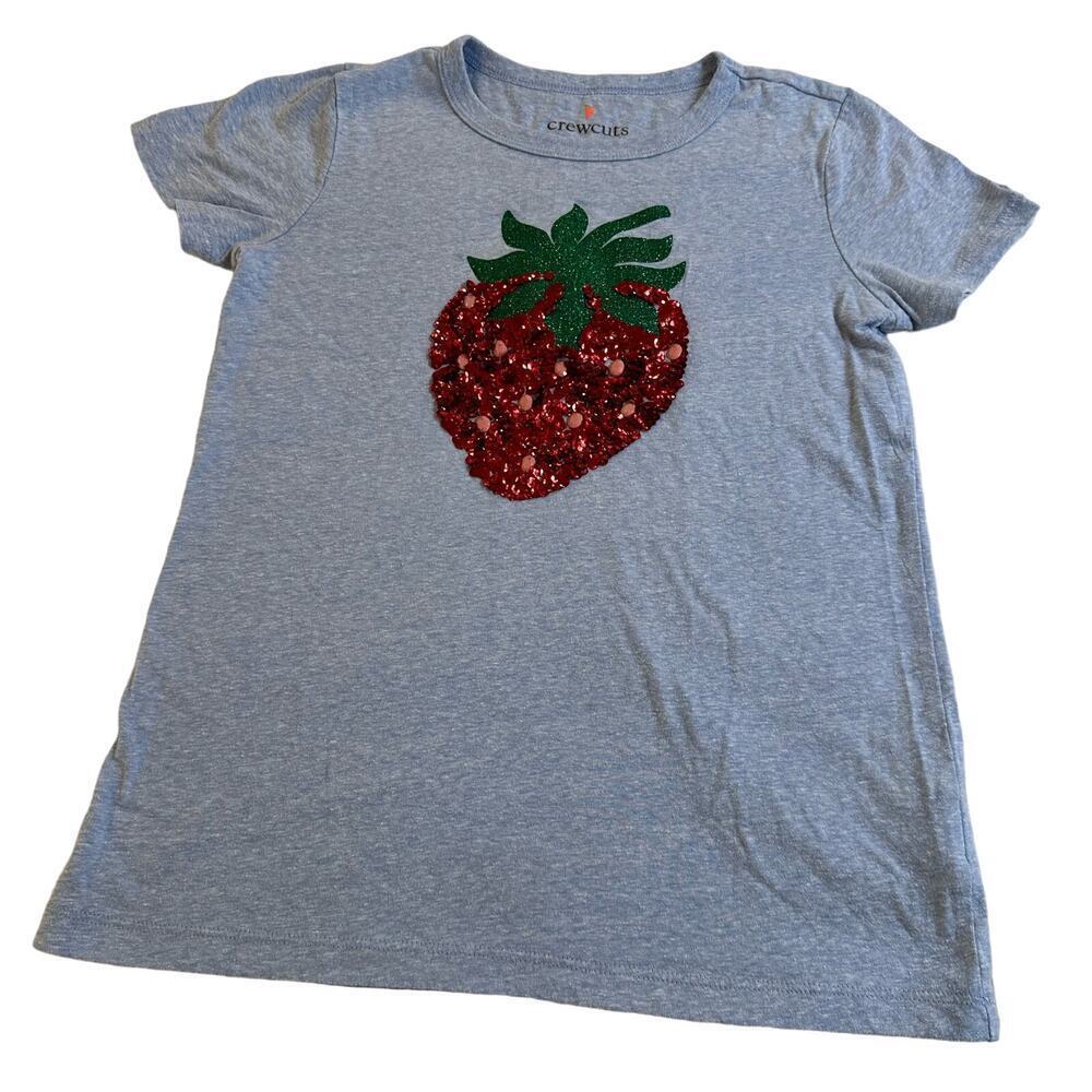 Crewcuts Strawberry T-Shirt sz L (10/12) Sequin Design